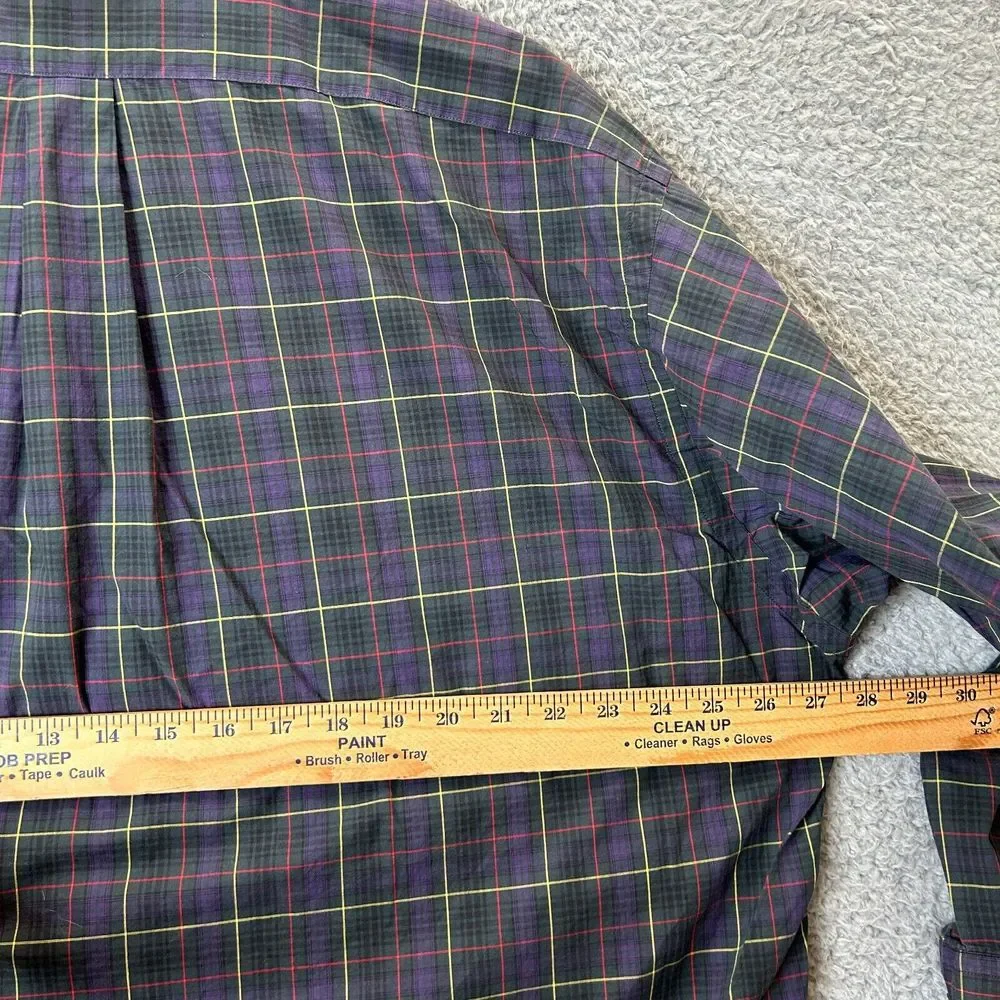 Polo Ralph Lauren‎ Shirt Mens Extra Large Blake Plaid Button Down Lightweight